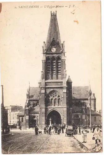 CPA Saint Denis, L'Eglise Neuve, ungel.