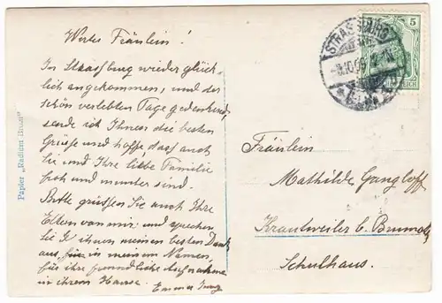 CPA Junge Frau im Kleid, gel. 1909
