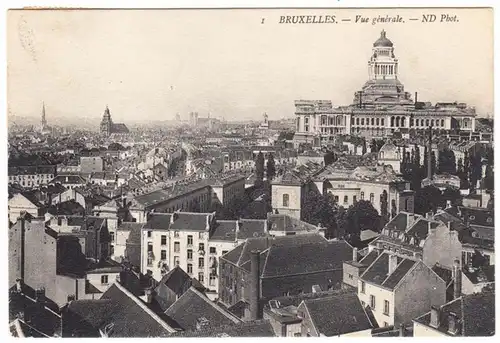 CPA Bruxelles, Vue generale, gel. 1910