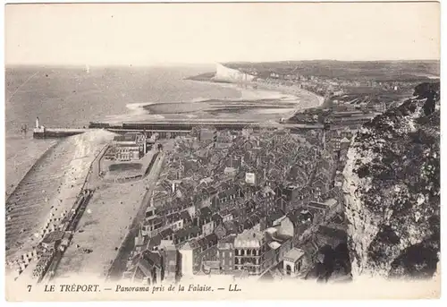 CPA Le Treport, Panorama pris de la Falaise, ohn.