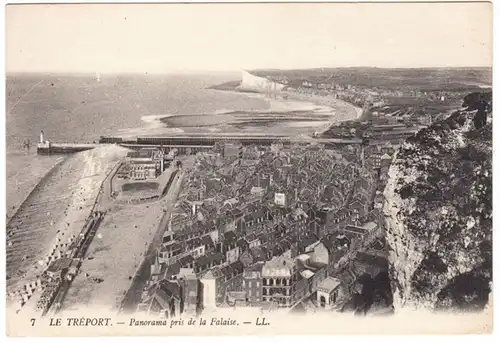 CPA Le Treport, Panorama pris de la Falaise, ungel.