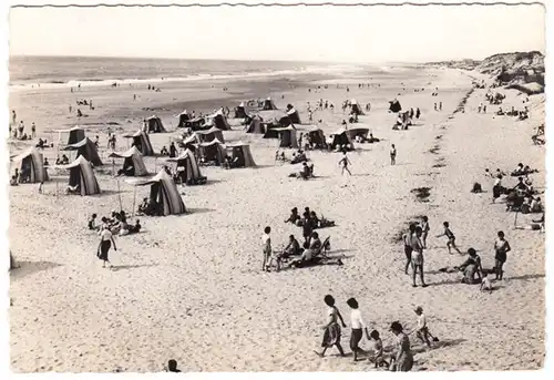CPA Quend, Plage les Pins, gel.