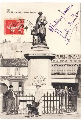 CPA Dijon, Statue Rameau, gel. 1909