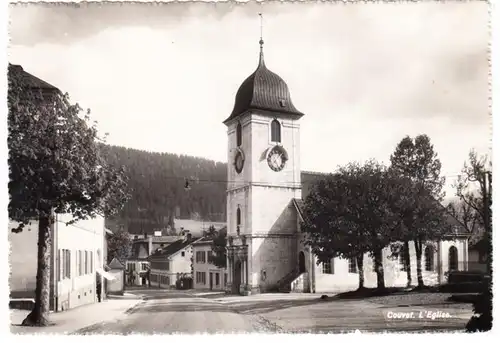CPA Couvet, L'Eglise, en 1951