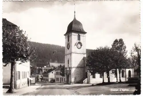 CPA Couvet, L'Eglise, gel. 1951