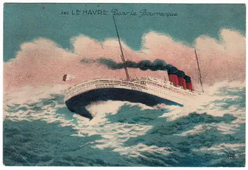 CPA Le Havre Dans La Bourrasque, gel.1935