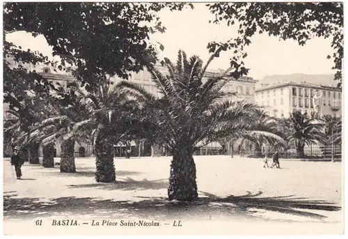 CPA Bastia, La Place Saint Nicolas, ohn.