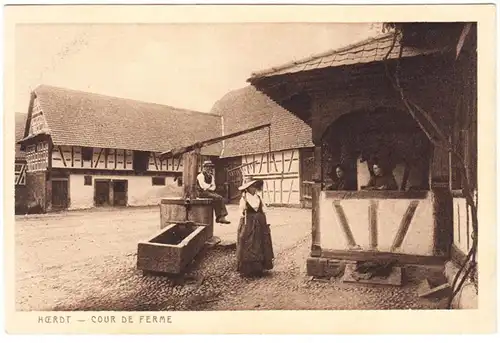 CPA Hoerdt, Cour de Ferme, ungel.