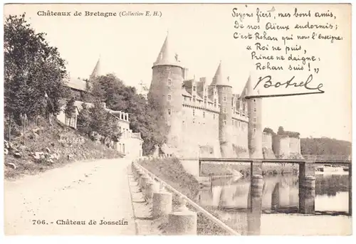 CPA Josselin, Chateaux de Bretagne, Chateau de Josselin, ungel.