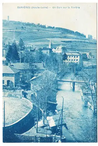 CPA Dunieres, Un Coin sur la Riviere, ungel.