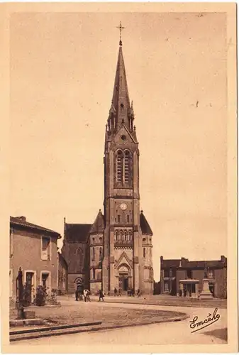 CPA Villedieu, L'Eglise, ungel.