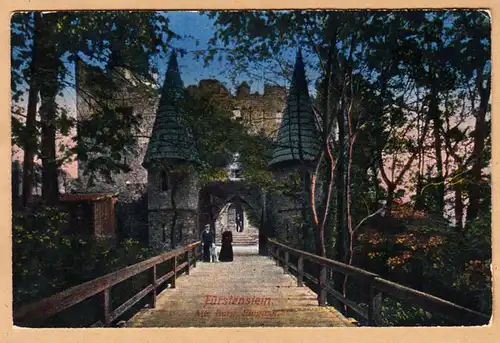 AK Fürstenstein, Vieux château, entrée, peu.