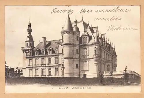 CPA Côte d'Or, Chateau de Bochon, gel. 1903