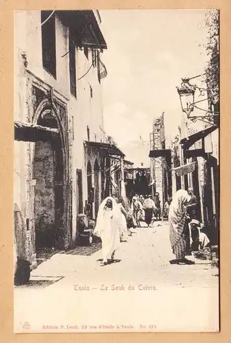 CPA Tunis, Le Souk du Cuivre, ungel.