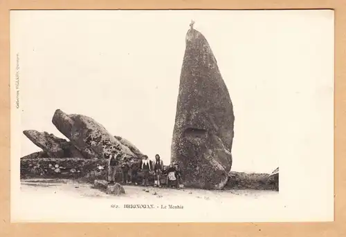 CPA Brignogan, Le Menhir, ungel.