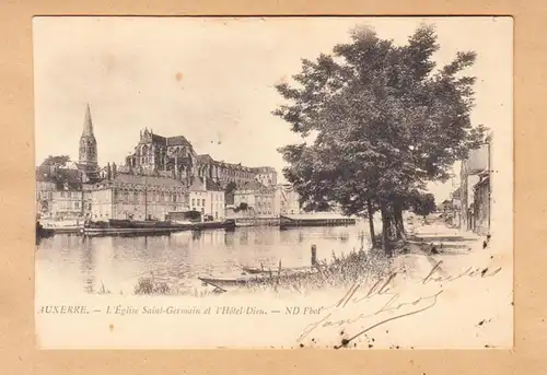 CPA Auxerre l'Eglise Saint Germain et l'Hotel Dieu, gel. 1902
