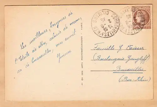 CPA Courseulles, Vue generale de la Plage et de la Digue, gel. 1946