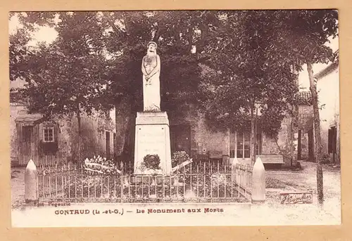 CPA Gontaud, Le Monument aux Morts, ungel.