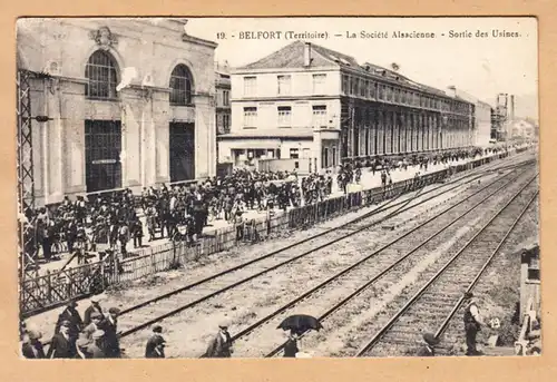 CPAAK Belfort La Société Alsacienne Sortie des Usines, circulé 1930