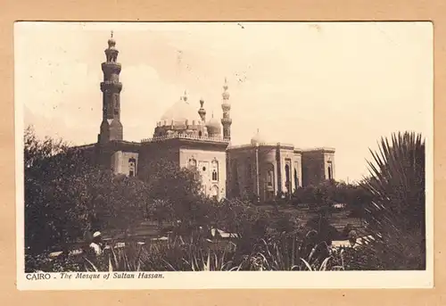 CPA Cairo, The Mosque of Sultan Hassan, gel. 1925