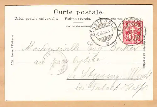 CPA Einsiedeln, L'autel, gel. 1904
