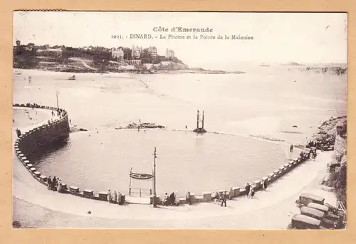 CPA Dinard, La Piscine et la Pointe de la Maluine, gel. 1931