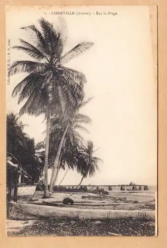 CPA Gabon, Libreville, Sur la Plage, ohn.