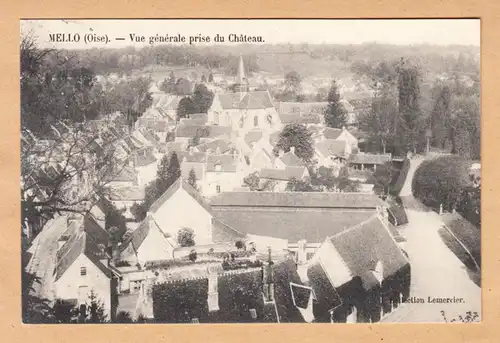 CPA Mello, Vue generale price du Chateau, unhl.