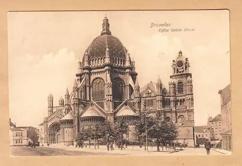 CPA Bruxelles, Eglise Sainte Marie, gel. 1919