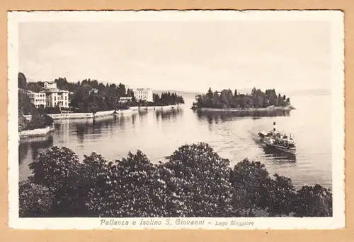 CPA Pallanza e Isolino S.Giovanni- Lago Maggiore, gel. 1929