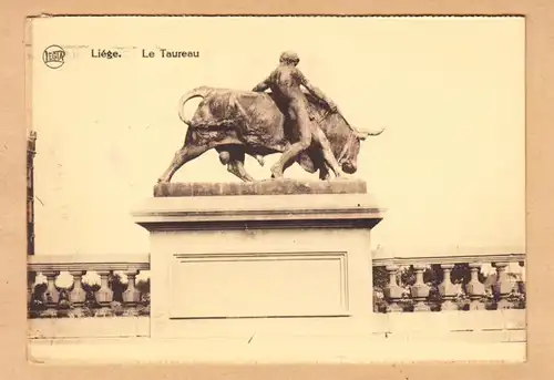 CPA Liege, Le Taureau, gel. 1928