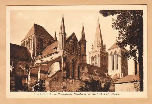 CPA Lisieux, Cathédrale Saint Pierre XIII et XVI siecles, ohnl.