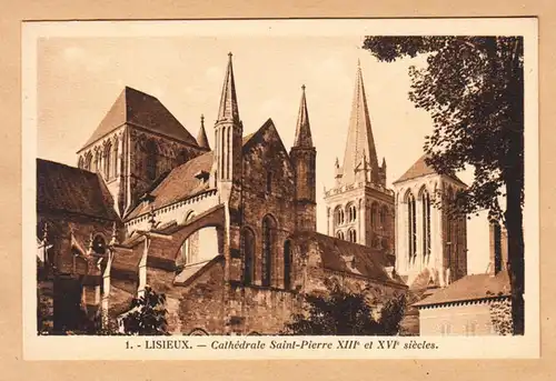 CPA Lisieux, Cathedrale Saint Pierre XIII et XVI siecles, ungel.