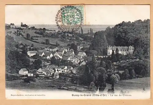 CPA Côte d'Or, Bussy-le-Grand, La rue du Chateau, gel.1907