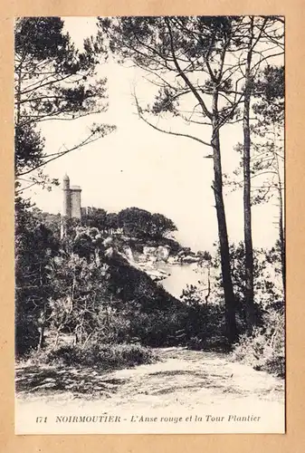 CPA Noirmoutier, L'Anse rouge et la Tour Plantier, gel.