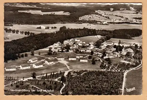 AK Neutrauchburg bei Isny, Luftbildaufnahme, gel. 1966