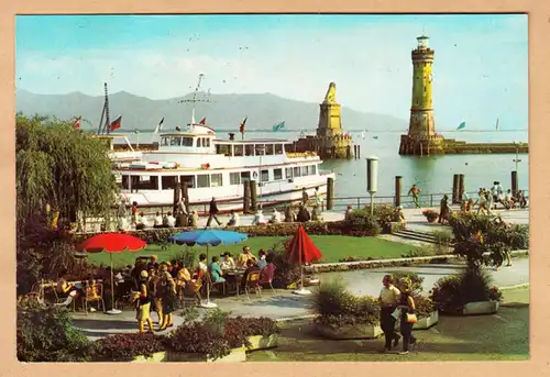 AK Lindau a. Bodensee, Am Hafen, gel. 1972