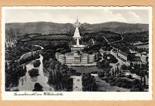 AK Kassel, vue générale sur Wilhelmshöhe, uns.