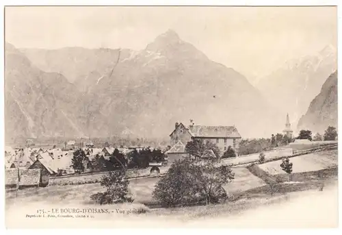 CPA Bourg-d' Oisans, Vue generale, ungel.