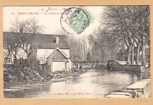 CPA Saint Julien, La riviere la Norge, gel. 1907