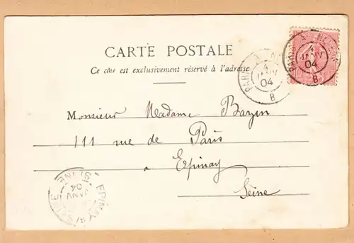 CPA Nemours, Bords du Loing, le Château et l'Eglise, gel. 1904