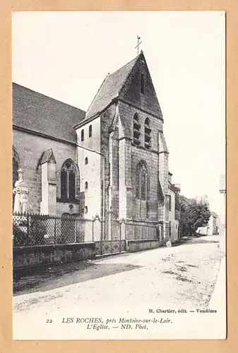 CPA Les Roches près Montoire-sur-le-Loir, L'Eglise, ungel.