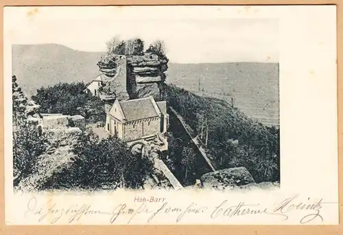 CPA Ruines du Hoh-Barr, gel. 1907