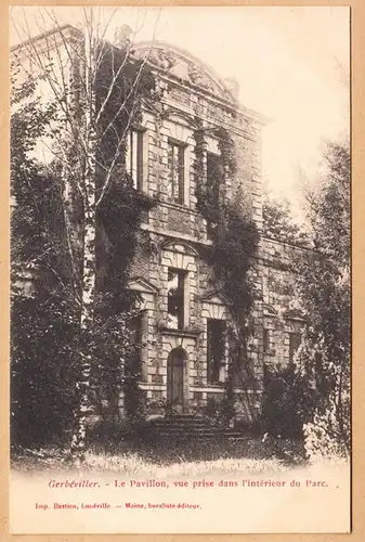 CPA Gerbeviller, Le Pavillon, vu prisse dans l'intérieur du Parc, unhl.