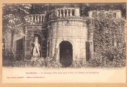 CPA Gerbeviller, Le Kiosque - Vue prise dans le Parc du Chateau de Gerbeviller, ungel.