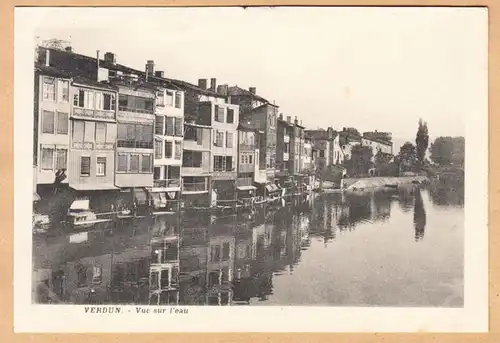 CPA Verdun, Vue sur l'eau, ungel.
