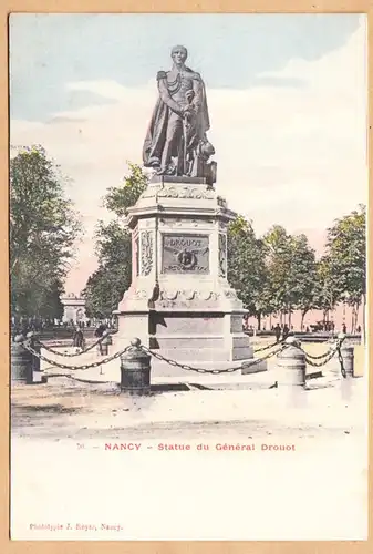 CPA Nancy, statue du général Drouot, ohne.