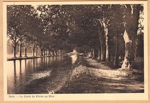 CPA Dole, Le Canal du Rhône au Rhin, gel. 1912