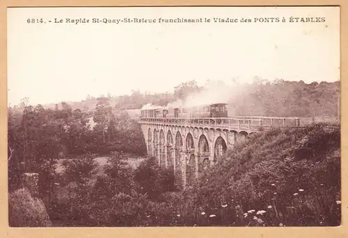 CPA Le Rapide St-Quay-St-Brieuc franchiseur le Viaduc des Ponts a Etables, ohne.