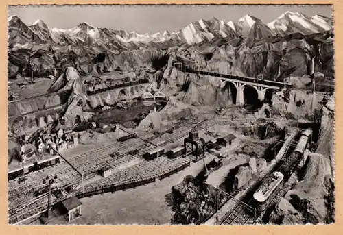 AK Interlaken, Modell-Eisenbahn Heimwehfluh, gel. 1951